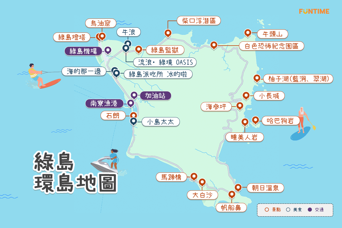 綠島環島地圖