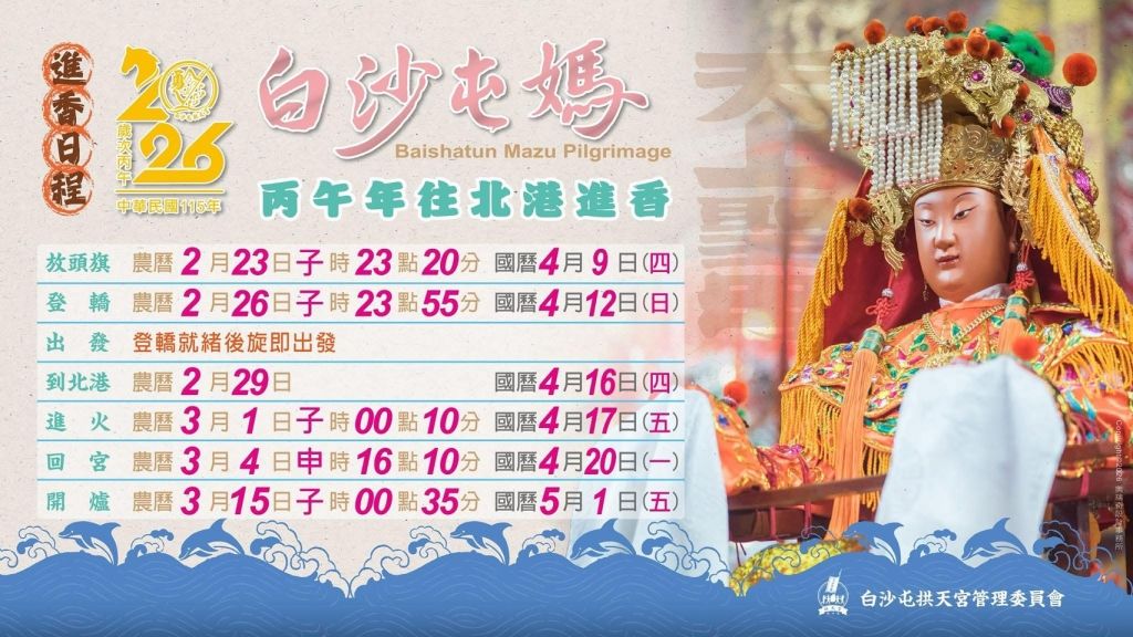 2026白沙屯媽祖
