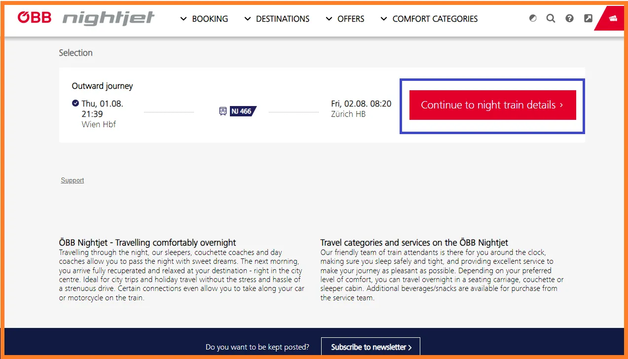 ÖBB Nightjet買票教學