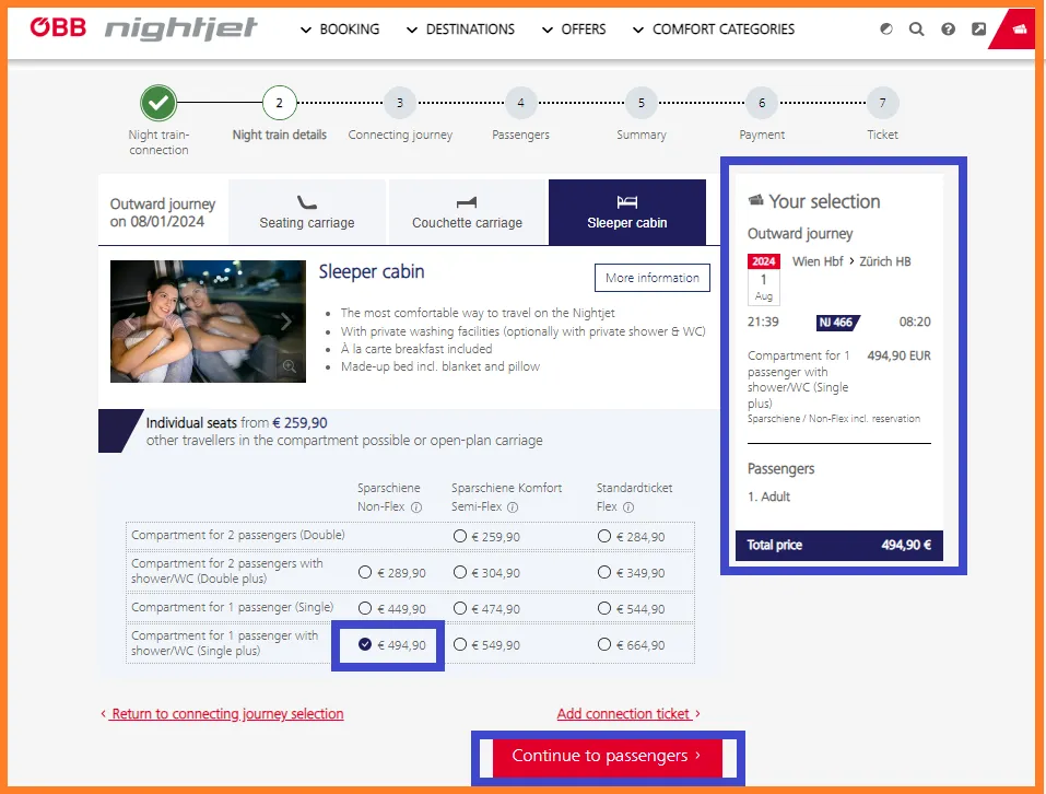 ÖBB Nightjet買票教學