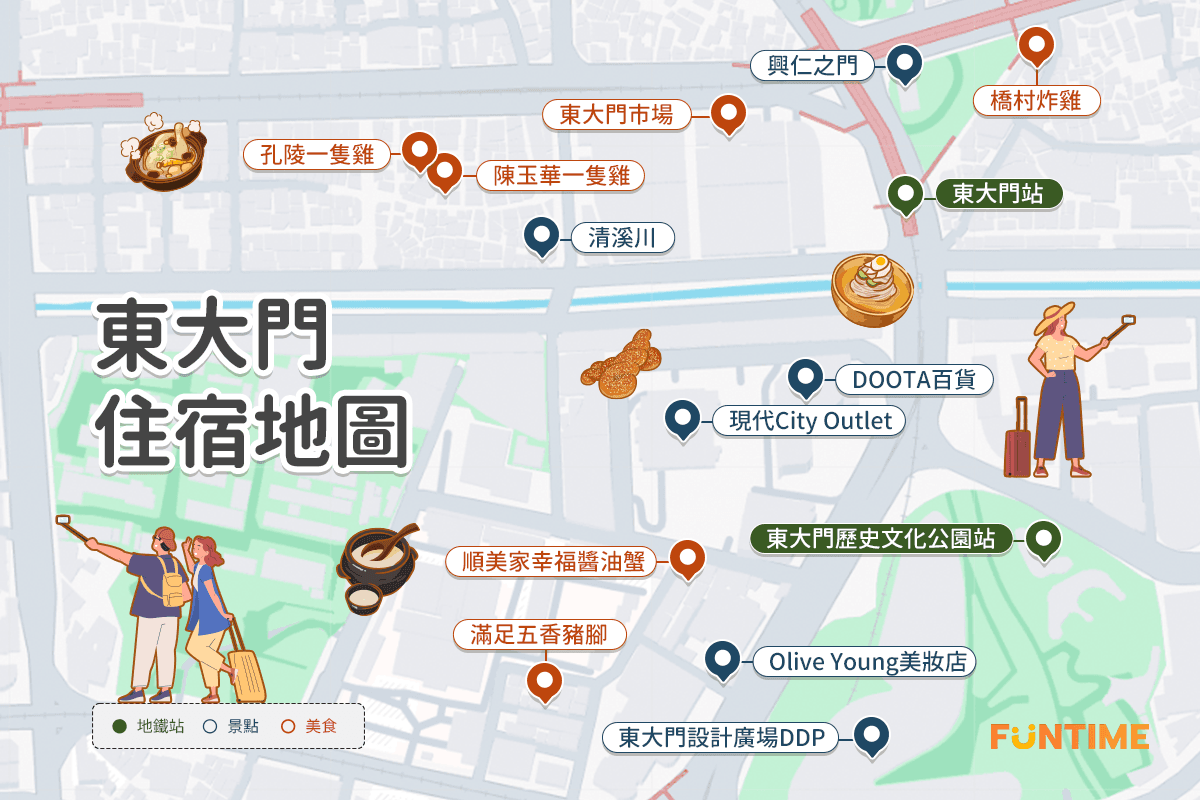 東大門住宿地圖