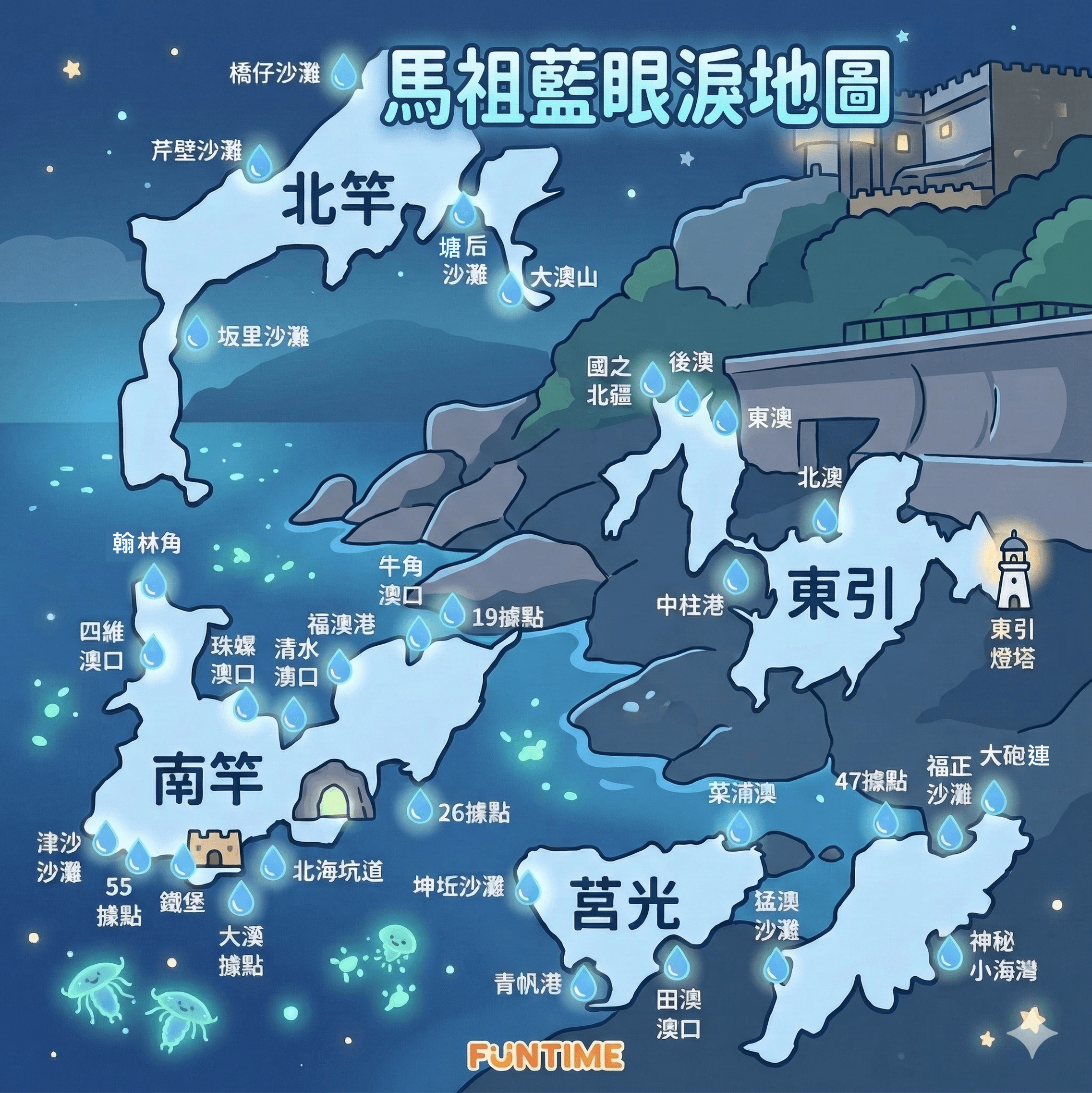 馬祖藍眼淚地圖