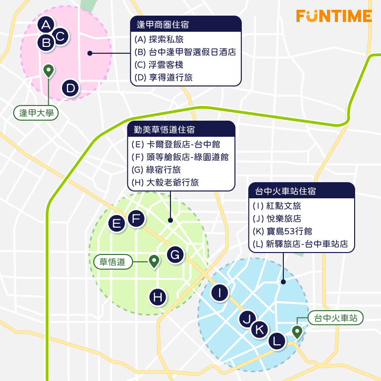 台中住宿地圖