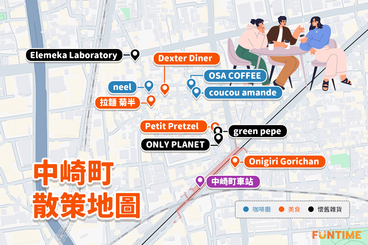 大阪中崎町地圖